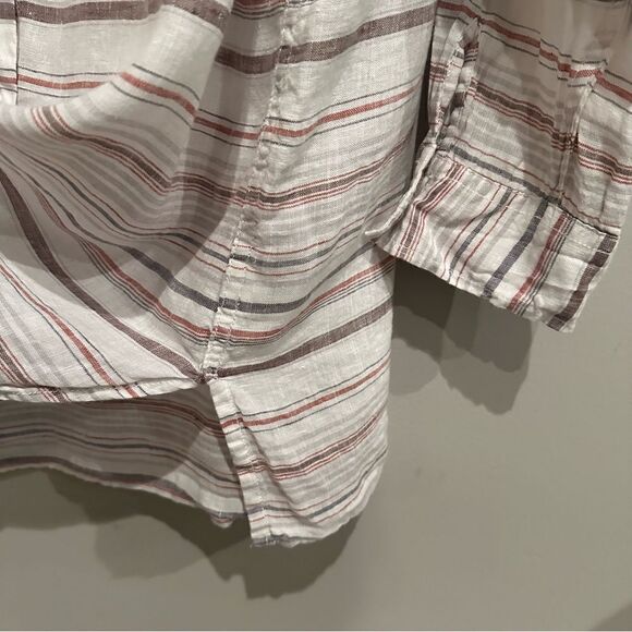 GARNET HILL Linen Shirt Top Women XL Linen Button Down Long Sleeve Lagenlook - Picture 5 of 10